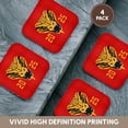thumbnail image 6 of 3drose, Fantastic Esoteric Snake Head. Chinese Zodiac 2025. Red, Yellow Gift, Set of 4 Coasters - Soft, 6 of 7