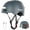 Glossy Gray, variant on Adult Bike Helmet with Light - Bicycle Helmets Men - Women - Front and Back LED Lights Adjustable Cycling Helmet for Urban Commuter Biking Scooter