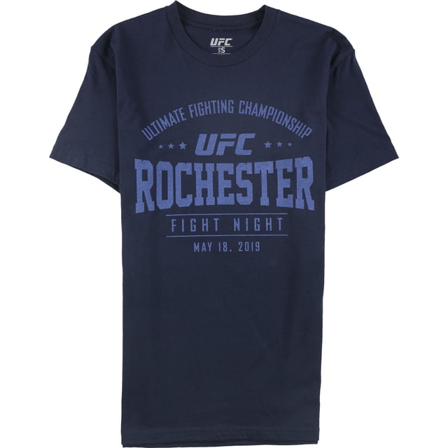 Camiseta gráfica de UFC Rochester Fight Night para hombre, azul, extragrande