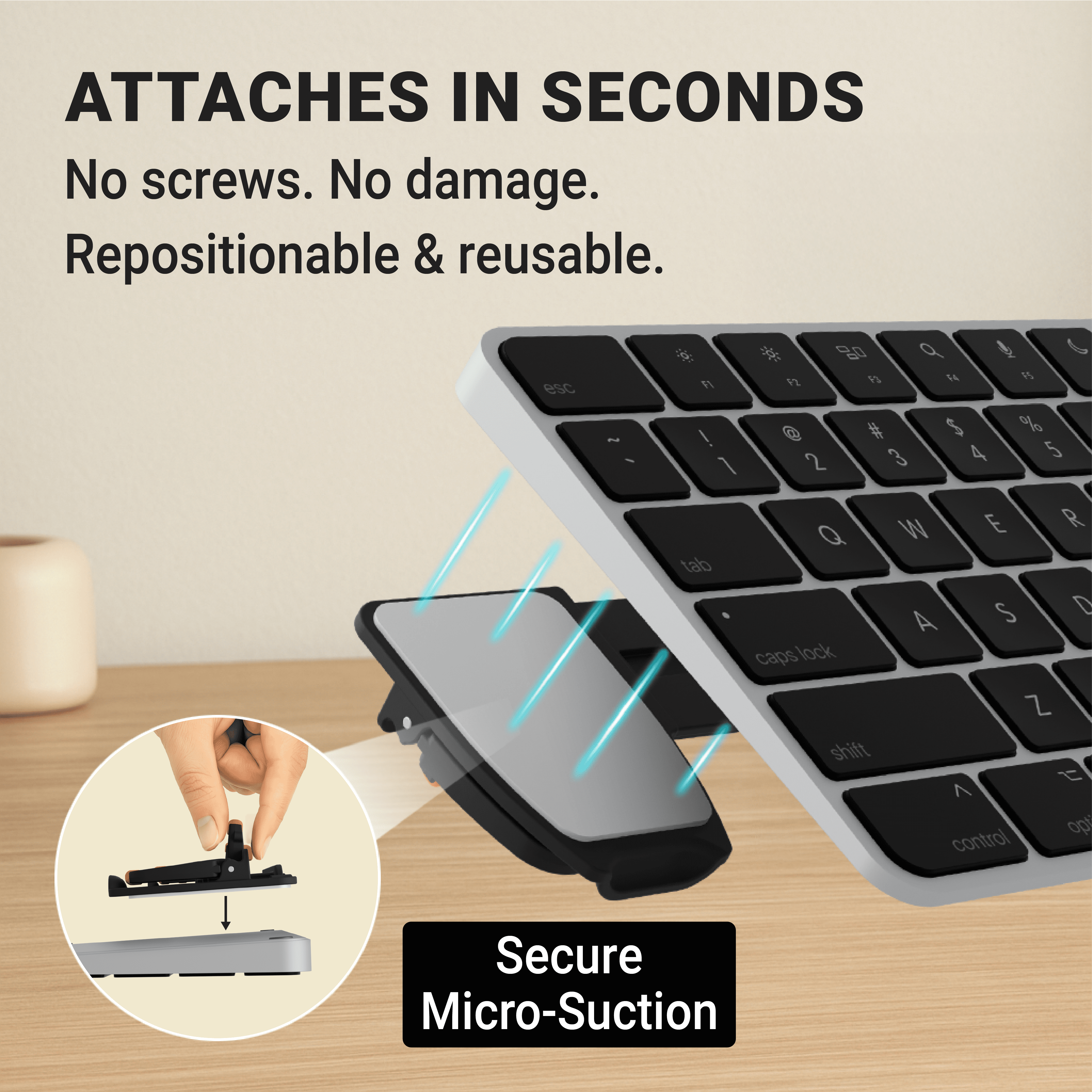 ESC Flip PRO, Adjustable Computer Keyboard Stand & Portable Laptop Stand, Ergonomic Desk Stand for Compact & Full-Size Keyboards