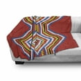 thumbnail image 3 of Tribal Soft Flannel Fleece Throw Blanket, Traditional Style Mosaic Pattern Image, Cozy Plush for Indoor and Outdoor Use, 50" x 60", Multicolor, by Ambesonne, 3 of 6