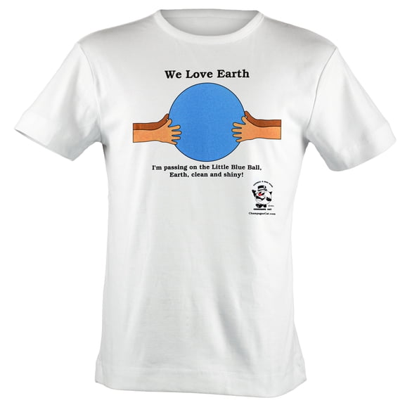 Champagne Cat - Pass On The Little Blue Ball Youth T-Shirt (White,Small)