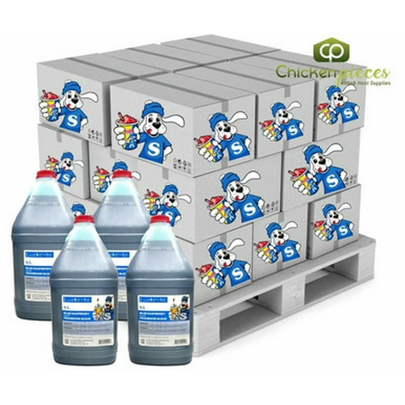 Slush Puppie Blue Raspberry Slushy Syrup 5:1 Concentrate Bulk 135 oz/4L - 4/Case (PALLET OF 48 CASES)- TOTAL 192 UNITS