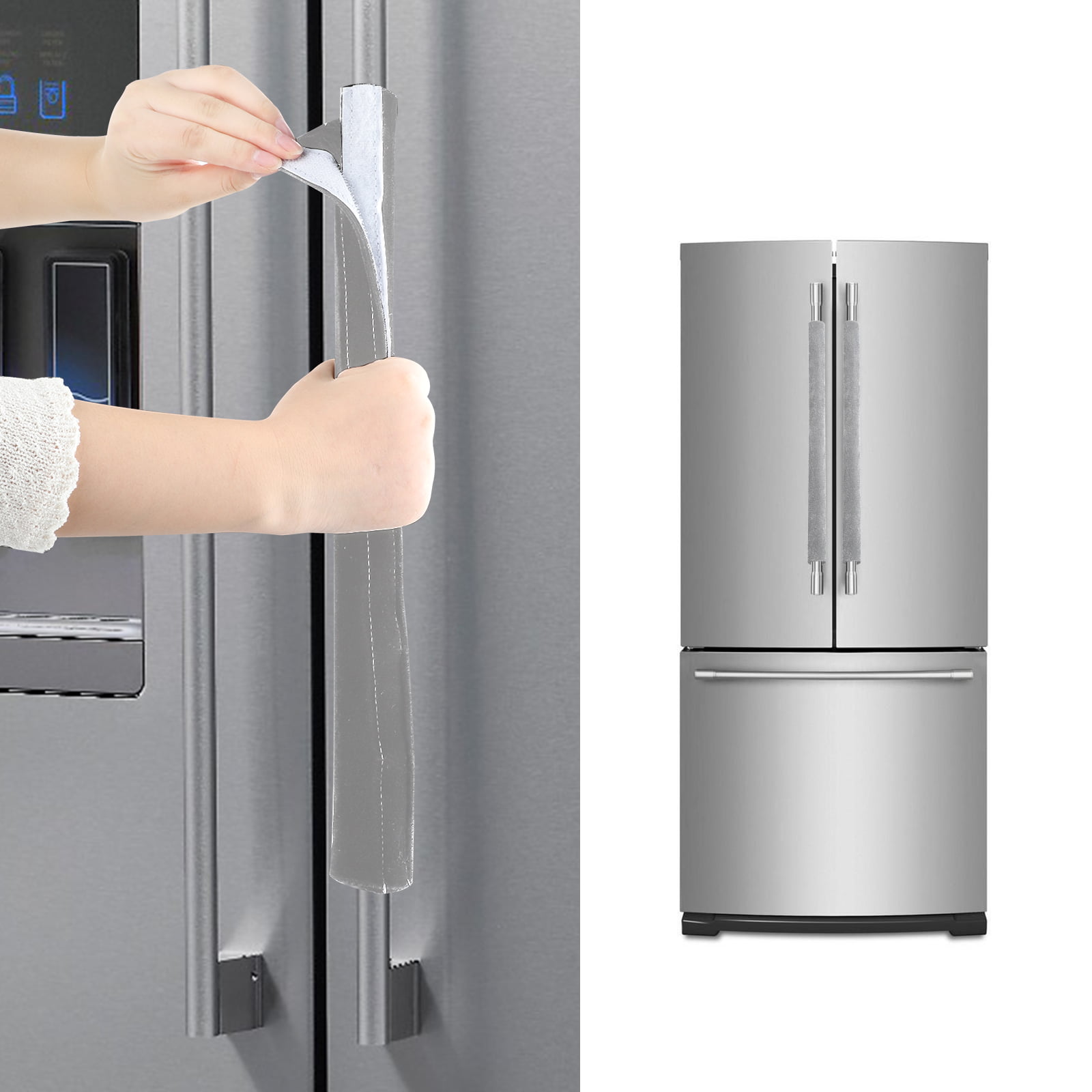 Details about   2PCS Kitchen Appliance Handle Cover Decor Smudges Door Refrigerator Fridge Oven