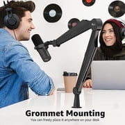 IXTECH Bat Wing Microphone Boom Arm Stand, 25.5 inch Height, Heavy Duty for Gaming & Streaming