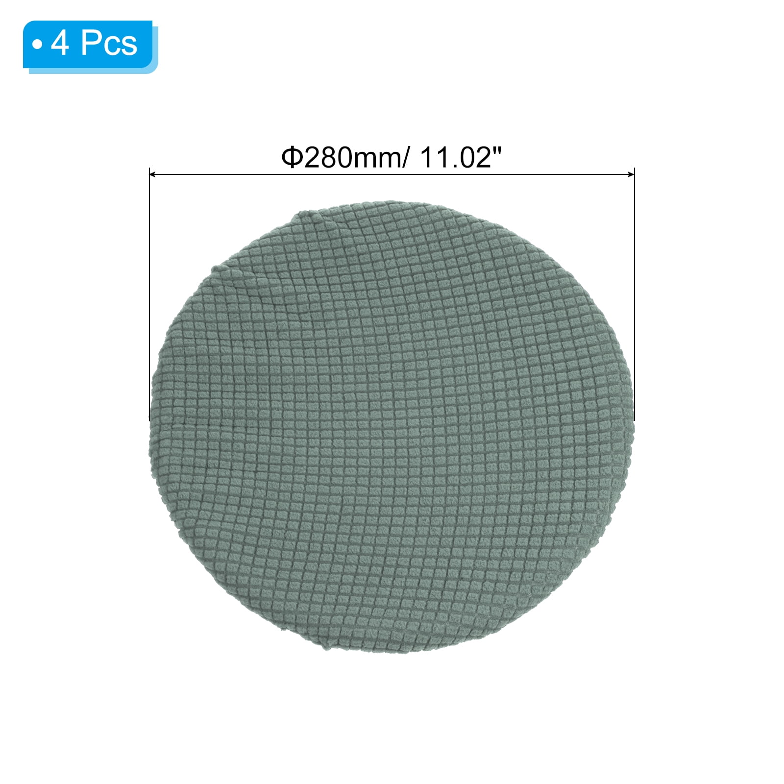 Unique Bargains 11 Inches Round Bar Stool Cover Washable Elastic Stool Cushion Cover Light Green