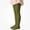 Army Green, variant on SGFCWSX Girls Tights Ruffle Top Ribbed Stretch Comfortable Everyday Casual Toddler Kids Footed Leggings Dark Gray Size 3T