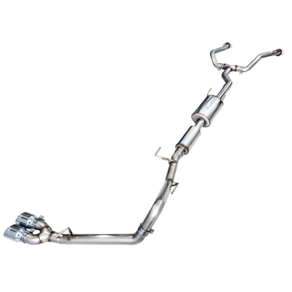AWE 0FG Exhaust for 3rd Gen Toyota Tundra - Dual Chrome Silver Tips