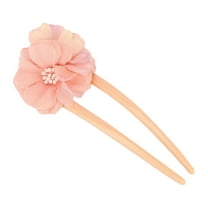 1 Pc Fashion Grace Begonia Flower U-Shaped Hair Pins for Women 5.12"x1.97" Pink