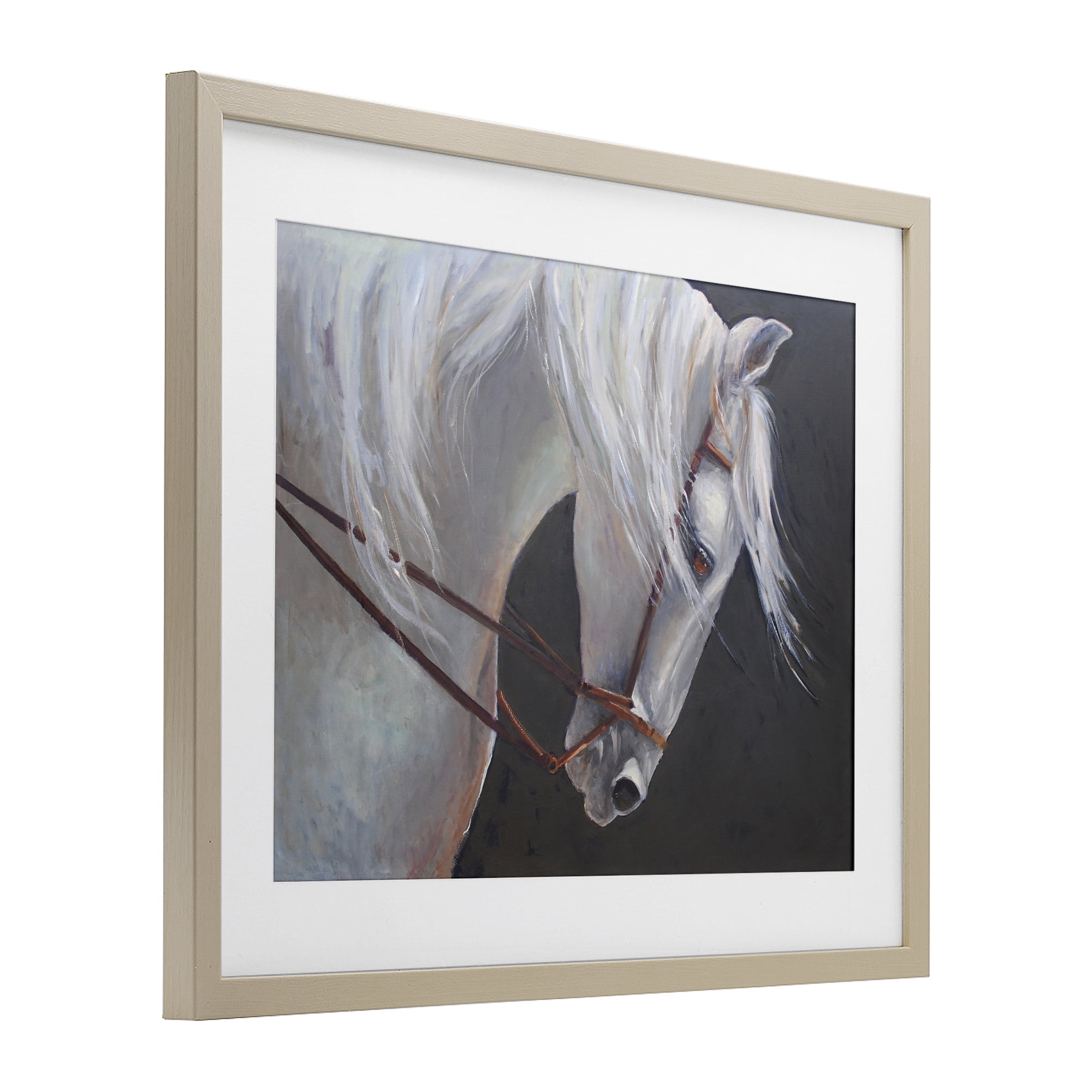 Stupell Industries Majestic White Mare Birch Framed Print Under Glass, design by Jadei Graphics