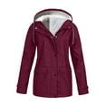 thumbnail image 1 of Chaqueta de esquí impermeable para mujer a prueba de viento, chaqueta de lluvia con capucha para esquí en la nieve, abrigo con capucha Rojo XXXXXL jinwen Rompevientos, 1 of 4