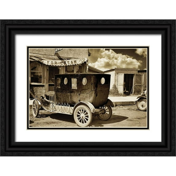 Sophie 6 18x13 Black Ornate Wood Framed with Double Matting Museum Art Print Titled - Vintage Automobile