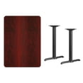 thumbnail image 3 of BizChair 30'' x 42'' Rectangular Mahogany Laminate Table Top with 5'' x 22'' Table Height Bases, 3 of 3
