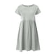 thumbnail image 5 of Vestido de algodón y lino con corte en A para mujer 2025 - Cuello redondo, tallas grandes, corte holgado, ropa informal de oficina para verano, 5 of 6