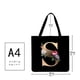 thumbnail image 3 of Alfabeto Flores Impreso Hombro Bolso De Compras Casual Bolso De Mano Grande S Likrtyny Arte Deco, 3 of 4
