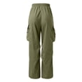 thumbnail image 6 of Men's Baggy Cargo Pants Loose Fit Drawstring Parachute Pants Mens Summer Pants Army Green M, 6 of 6