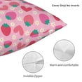thumbnail image 3 of Pofeuu Haear Strawberry Print Double-sided plush pillowcase Square Throw Pillow Covers Pillows Cover for Living Room Bedroom Sofa Couch Cushion Cover（No pillow core）-16"x16", 3 of 7