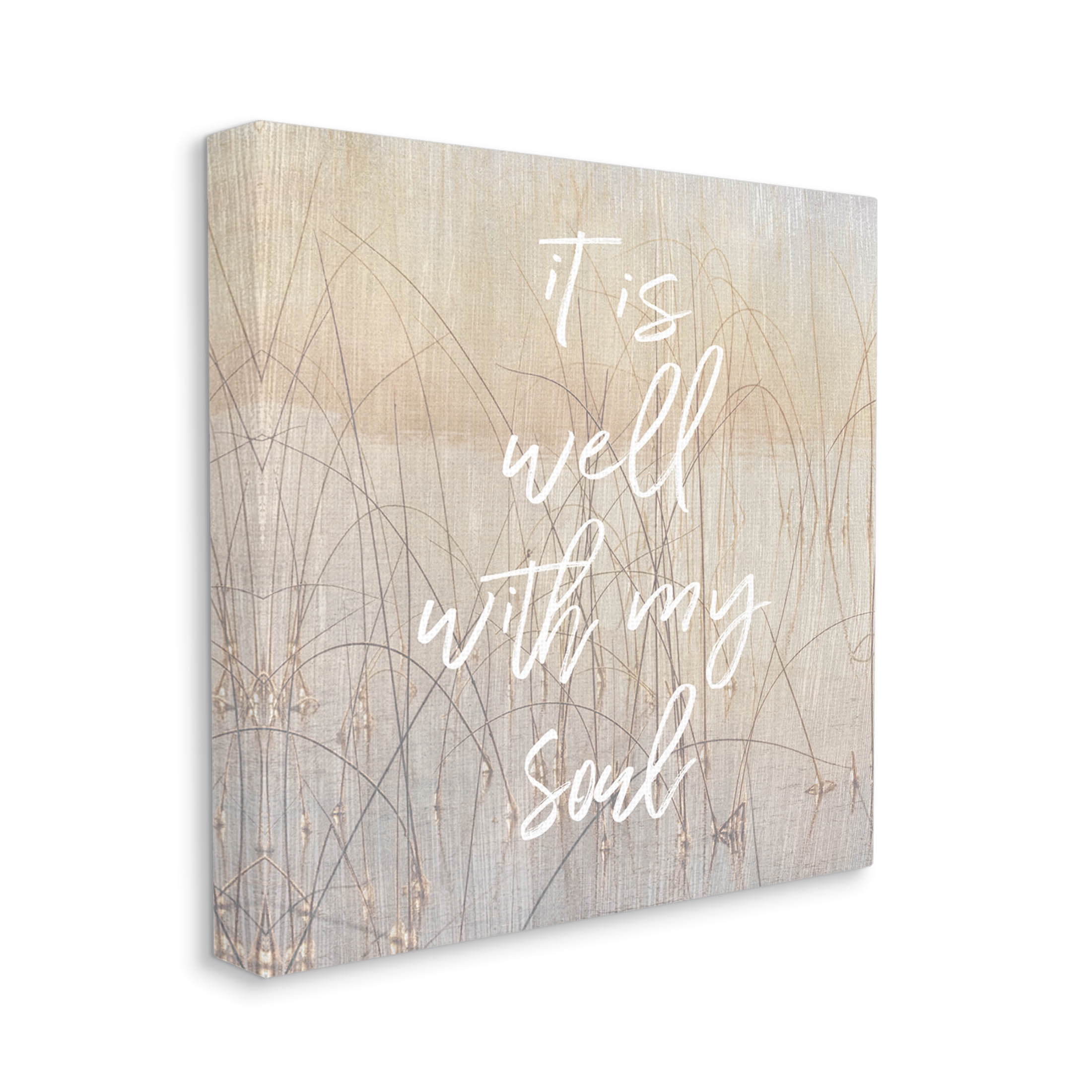 It Is Well With My Soul Nature Inspirational Graphic Art Gallery Wrapped Canvas Print Wall Art
