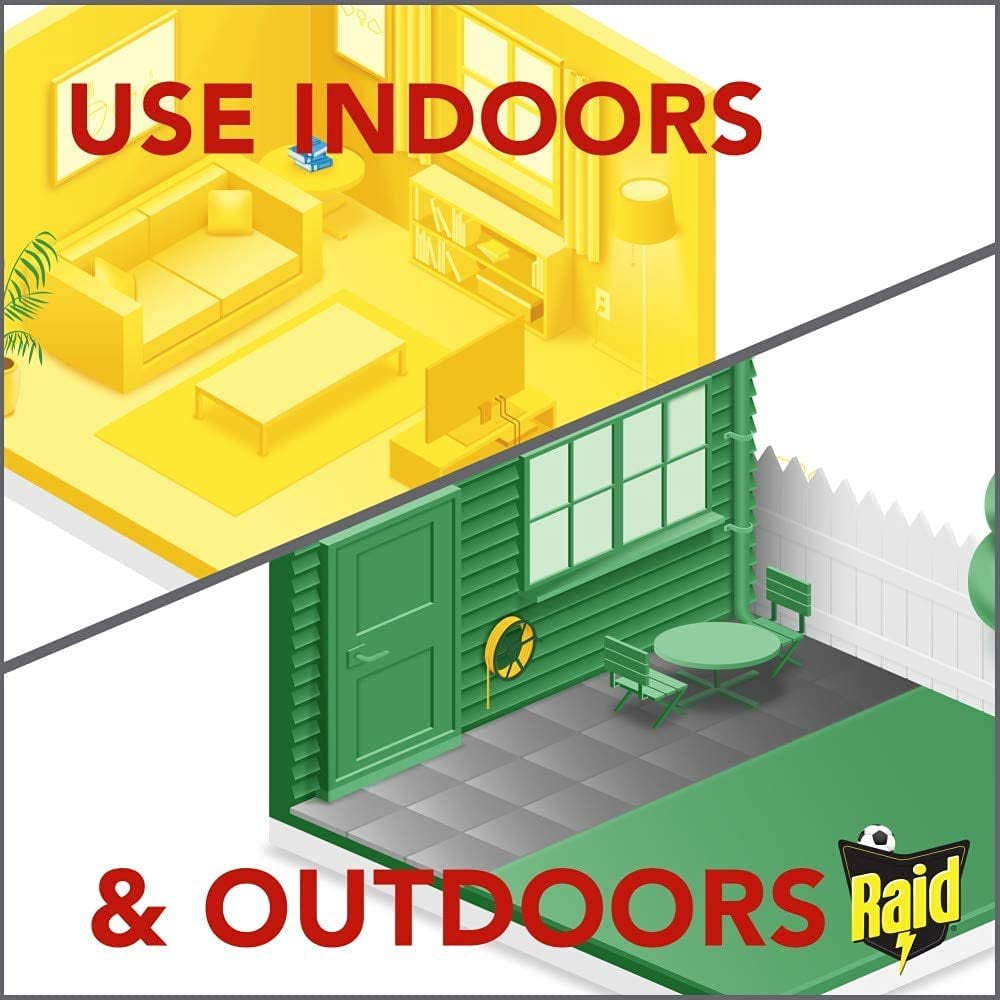 Raid Flying Insect Killer, Aerosol Insecticide Spray for Flying Insects, 15 Ounce Pack of 6 — Residential Use, Standard Application