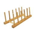 thumbnail image 1 of Escurridor de platos de bambú - y - Práctico escurridor para vasos de agua y utensilios de cocina, ideal para cafeterías y comedores., 1 of 9