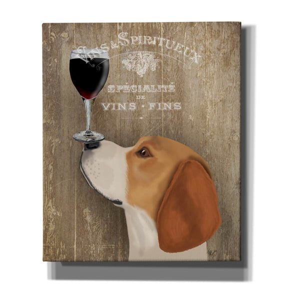 Epic Graffiti 'Dog Au Vin Beagle' by Fab Funky, Canvas Wall Art, 20"x24"