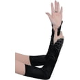 thumbnail image 3 of Long Opera Party 20s Satin Gloves Stretchy Adult Size Elbow Length, 3 of 4