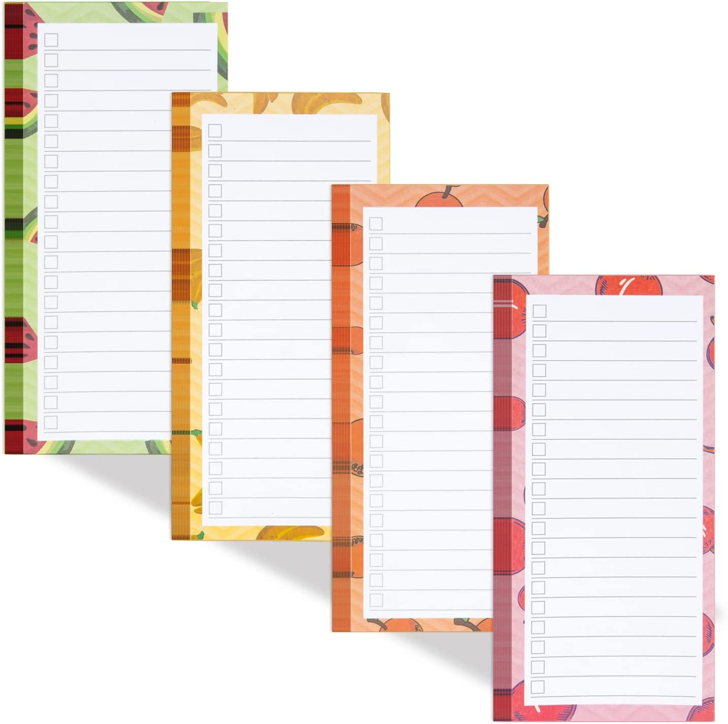 Bomutovy 4 Pack Notepads for Refrigerator Grocery List