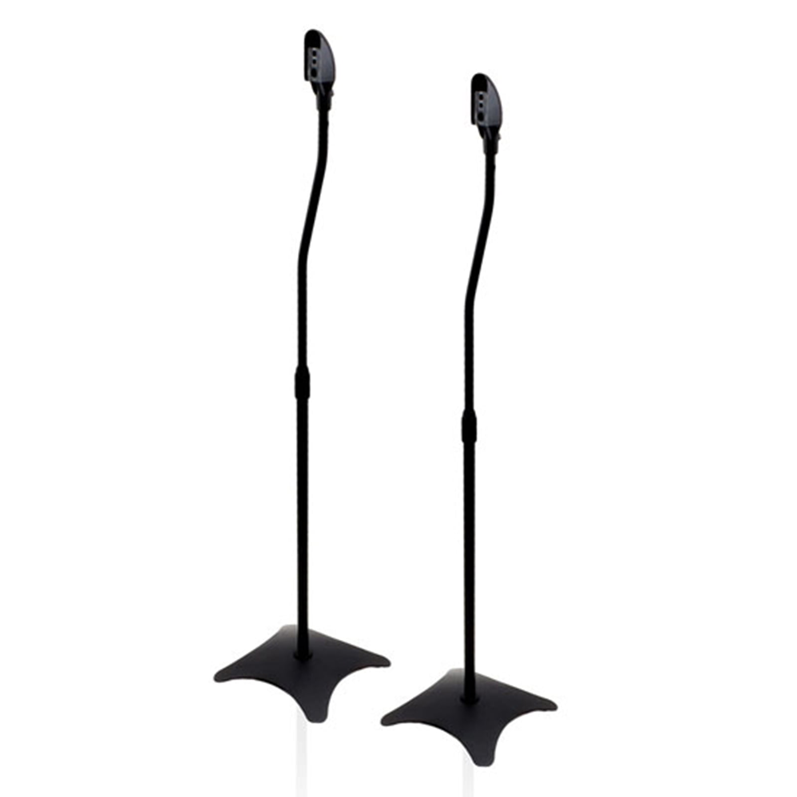 Dual Universal Speaker Bracket Stand Mounts, Adjustable Height for