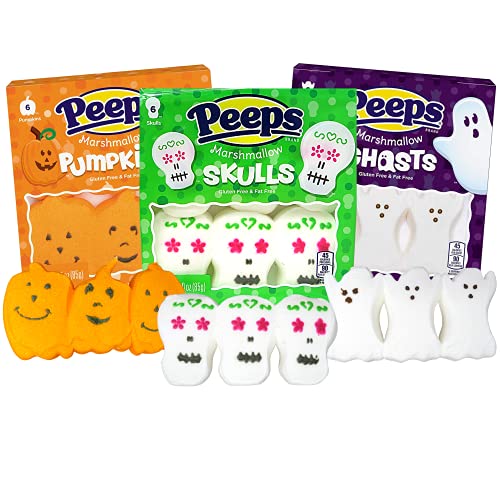 Peeps Candy Halloween Ghost, Skulls and Pumpkins Fun Shaped