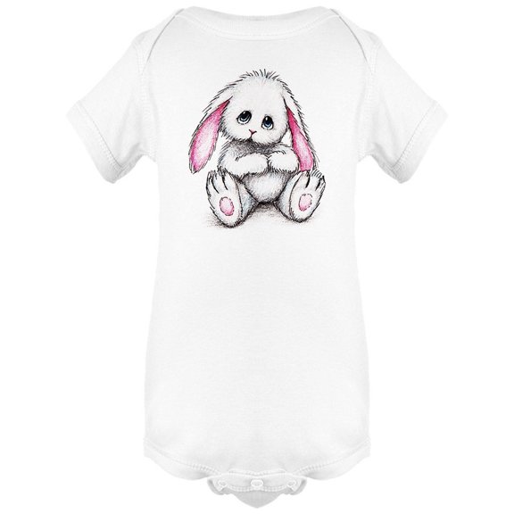 Sad Bunny Toy Pencil Style Bodysuit Infant -Image by Shutterstock,  6 Months