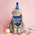 thumbnail image 5 of Unique Bargains Cat Birthday Decorations Cat Birthday Hat Bandana Number Cat Birthday Outfit Cat Party Outfit for Cats Kitten Birthday Decorations Blue, 5 of 7