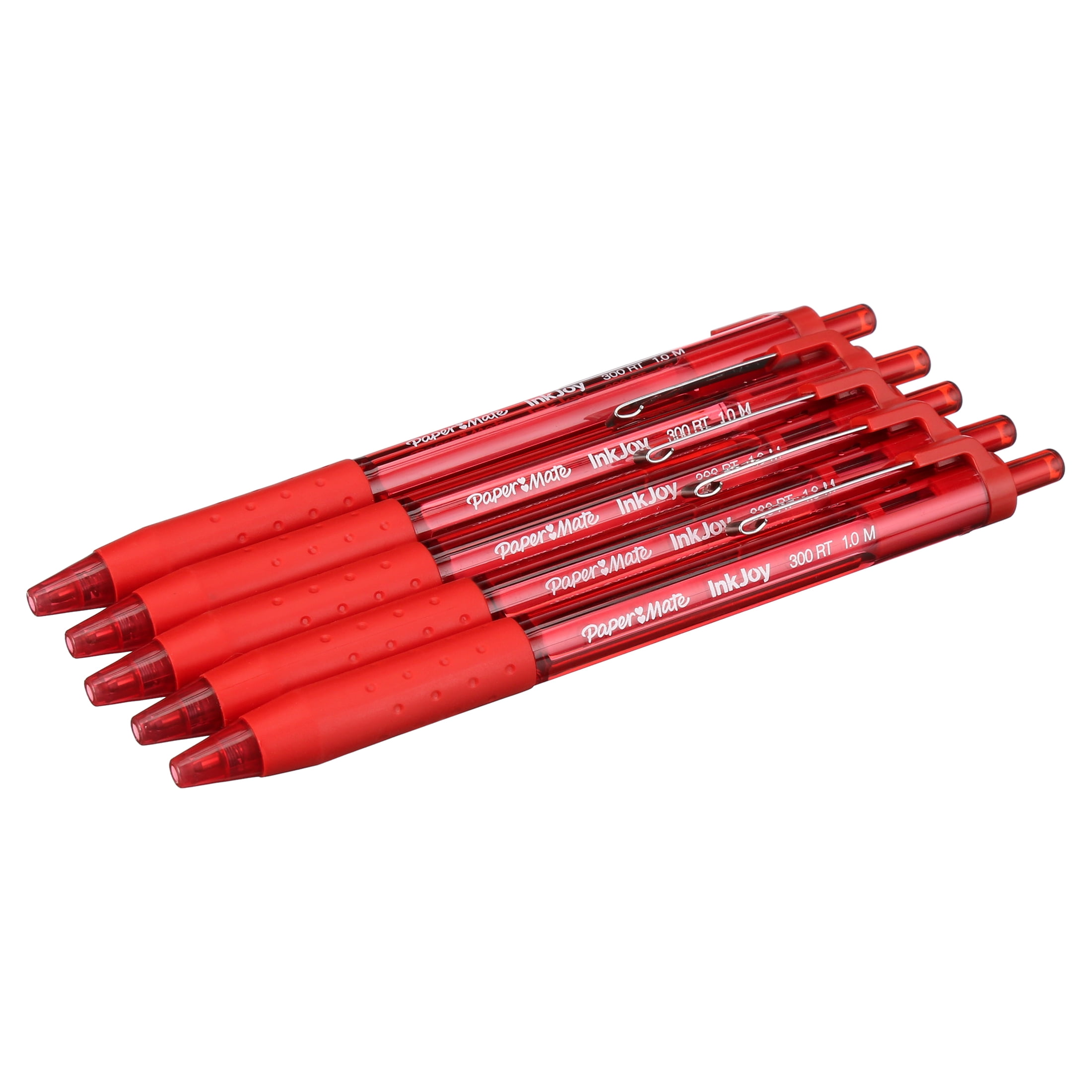 Paper Mate® InkJoy® 300RT Retractable Ballpoint Pens, Medium Point, Red,  Box of 12