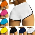 thumbnail image 6 of Lovskoo I Love My Husband Booty Shorts for Women Solid Color Yoga Sport Workout Hot Pants Elastic Waist Athletic Lounge Shorts Black, 6 of 6