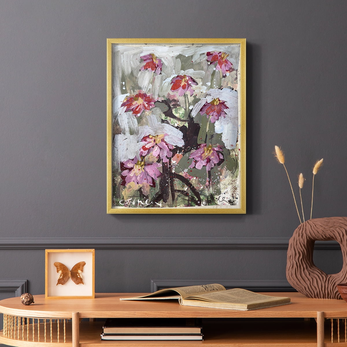 Zinnia I Framed Print - Solid Wood in Single Picture Frame Solid Wood 2 Framed Print