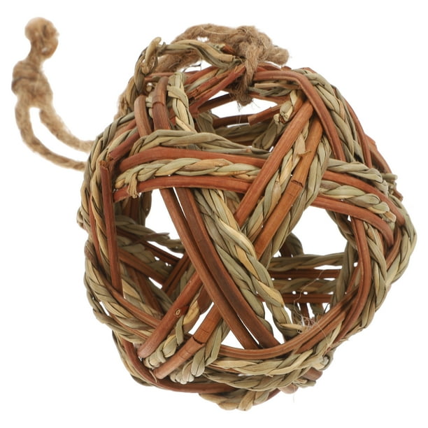 Bolas de hierba masticables para conejos, cobayas, hámsters, conejos, juguetes para masticar, juguetes para animales pequeños, juguetes para masticar, juguetes para rechinar los dientes