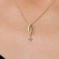 thumbnail image 3 of Gem Stone King 0.39 Ct Pink Lab Grown Diamond G/H Lab Grown Diamond 14K Yellow Gold Pendant with Chain, 3 of 6