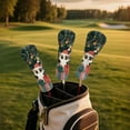 thumbnail image 3 of Yuyamidu Cute Xmas Cat Golf Club Head Covers for Drivers, Fairway Woods, and Hybrids, Waterproof Head Covers Christmas Leather Golf Headcover with Soft Lining, 3 of 8