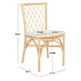 thumbnail image 3 of SAFAVIEH Austri Coastal Linen Solid Dining Side Chair, Natural (Set of 2), 3 of 14