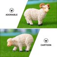 thumbnail image 4 of Figuras de cabra en miniatura, Mini figuras de animales para jardín, micropaisaje, modelos de ovejas, decoraciones de bonsái, 6 uds., 4 of 7
