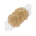 thumbnail image 2 of Cinturón elástico de doble flor de gasa grande para mujer INSPIRE CHIC, ancho de corsé elegante para vestido, 26.8x2.4 pulgadas, caqui oscuro, 2 of 6