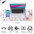 thumbnail image 5 of Red Rose Flowers&nbsp;desk Mouse Padwaterproofnon Slip&nbsp;for Office Home Work GamingmousepadsRubber Base Mousepad with Stitched Edges 31.5x11.8inches, 5 of 7