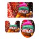 thumbnail image 4 of 3 Unids Navidad Franela Suave Baño Alfombra Juego De Alfombras Del Inodoro Cubierta De Alfombra De Baño Soledad Funda de baño de Navidad, 4 of 6