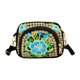 thumbnail image 3 of Bolso casual hecho a mano con estilo, monedero bordado, bandolera étnica. Azul, 3 of 9