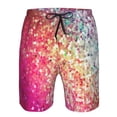 thumbnail image 4 of Disketp Men'S Swim Trunks Hawaiian Breathable Surf Beach Swimsuits Mesh Lining Beach Shorts With Pockets-Purple Sparkling, 4 of 9