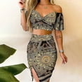 thumbnail image 2 of Moda mujer verano chaleco Camis falda traje conjunto manga corta vendaje Sexy conjuntos Wmkox8yi  bvn3290, 2 of 8