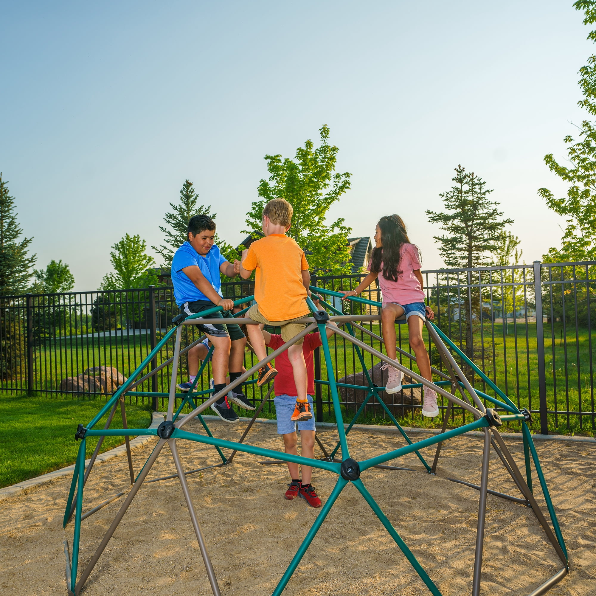 Lifetime Children's Outdoor 5 ft. H x 10 ft. W Dome Climber, Green and Brown (90136)