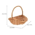 thumbnail image 2 of FRCOLOR Handmade Light Brown Woven Picnic Basket Portable for Camping and Storage, 2 of 8
