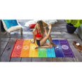 thumbnail image 2 of Rainbow Beach Mat Square Beach Towel Foldable Yoga Mats with Tassels for Picnic Beach Taveling Camping Hiking, 2 of 2
