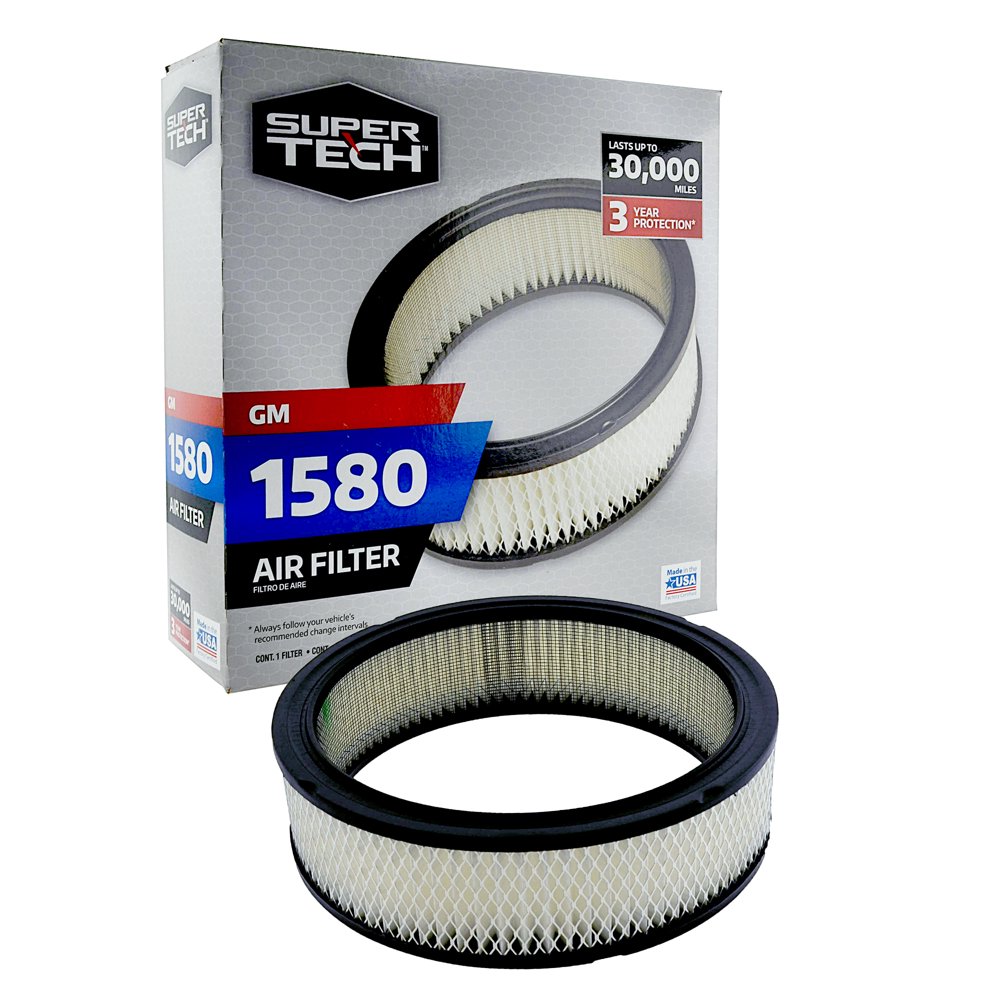 SuperTech 1580 Engine Air Filter, Replacement Filter for GM Walmart