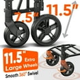 thumbnail image 3 of Sekey 4-in-1 Multi-Function Transport Wagon Cart with Removable Canopy, Heavy-Duty Folding Collapsible Wagon with All-Terrain Wheels, Foldable Utility Cart with Table. Black, 3 of 6